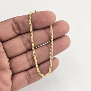 10kt Real Gold Franco Bracelet 2.2 mm 7 Inches